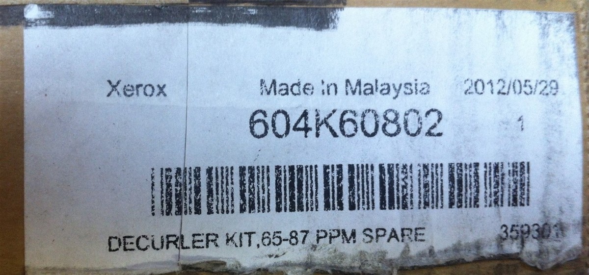 XEROX 604K60802 Inverter Decurler Spares Kit 65-67 PPM Spare WC 5687 NEW READ 
