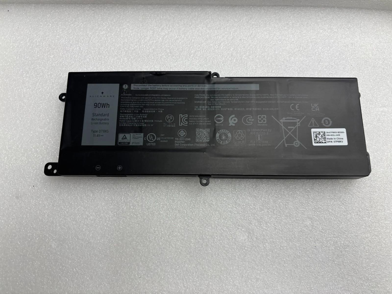 90Wh DT9XG Battery Dell Alienware Area 51m R1 R2 ALWA51M 07PWKV 0KJYFY