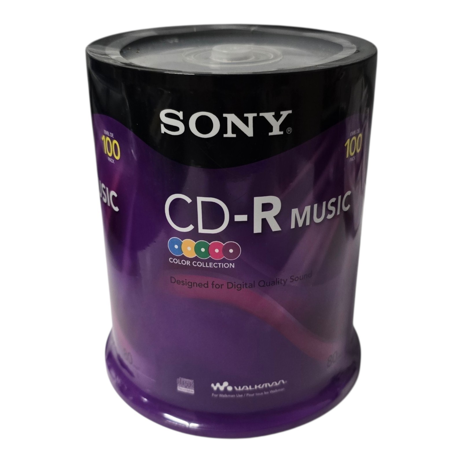 Sony CD-R Music Color Collection 100 Pack Spindle Sealed 80 Min 700MB
