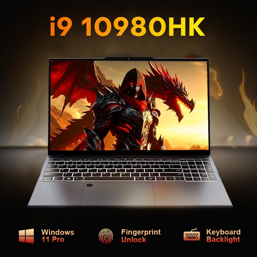 New Ultra Slim Laptop 15.6" 16GB RAM 512GB SSD Intel I9 10980HK/9900 Gaming PC