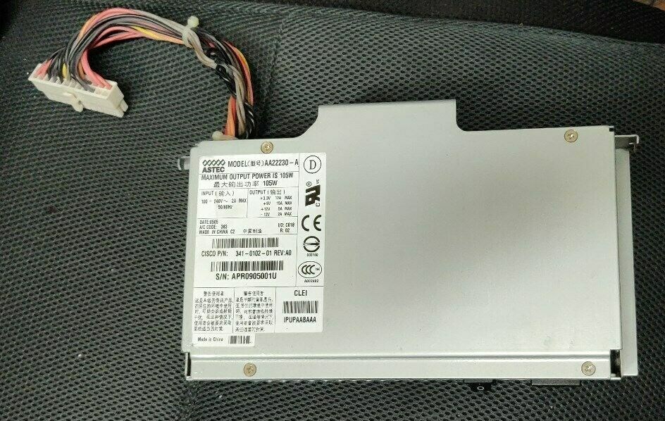 Cisco 341-0102-01 / ASTEC AA22230 105W PSU Power Supply for 2801 Router