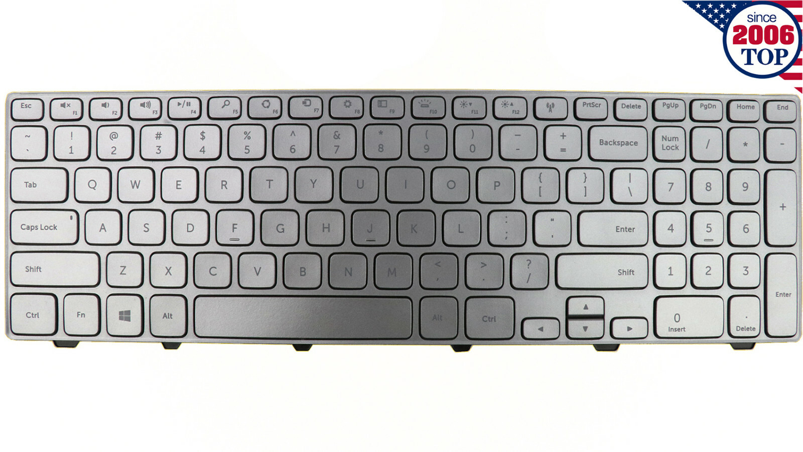 New US Sliver Laptop Keyboard with Backlit for Dell Inspiron 15 7537 0KK7X9