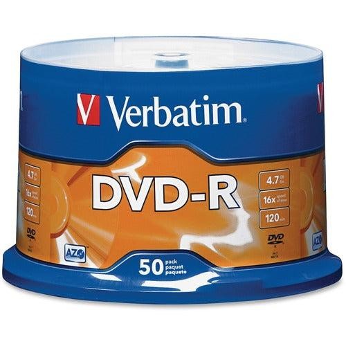 Verbatim 95101 DVD Recordable Media - DVD-R - 16x - 4.70 GB - 50  95101