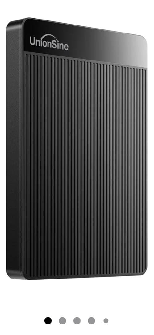 UnionSine 1TB Portable External HDD 2.5 Inch USB 3.0 Slim Black