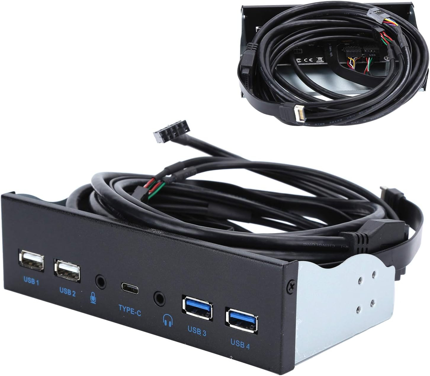 Extra USB Front Panel, USB Hub with 2-Port USB 3.0/2-Port USB 2.0/Audio Output M