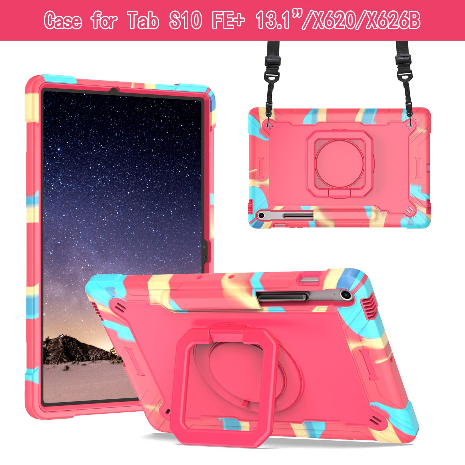 Samsung Tab S10 FE+ Case Protection Cover For Galaxy Tab S10 FE Plus 13.1'' inch
