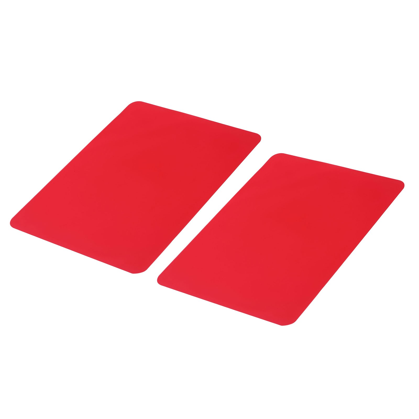 2Pcs Silicone Mat Non-Slip Nonstick Sheets Protector Red 11.73x9.06 Inch