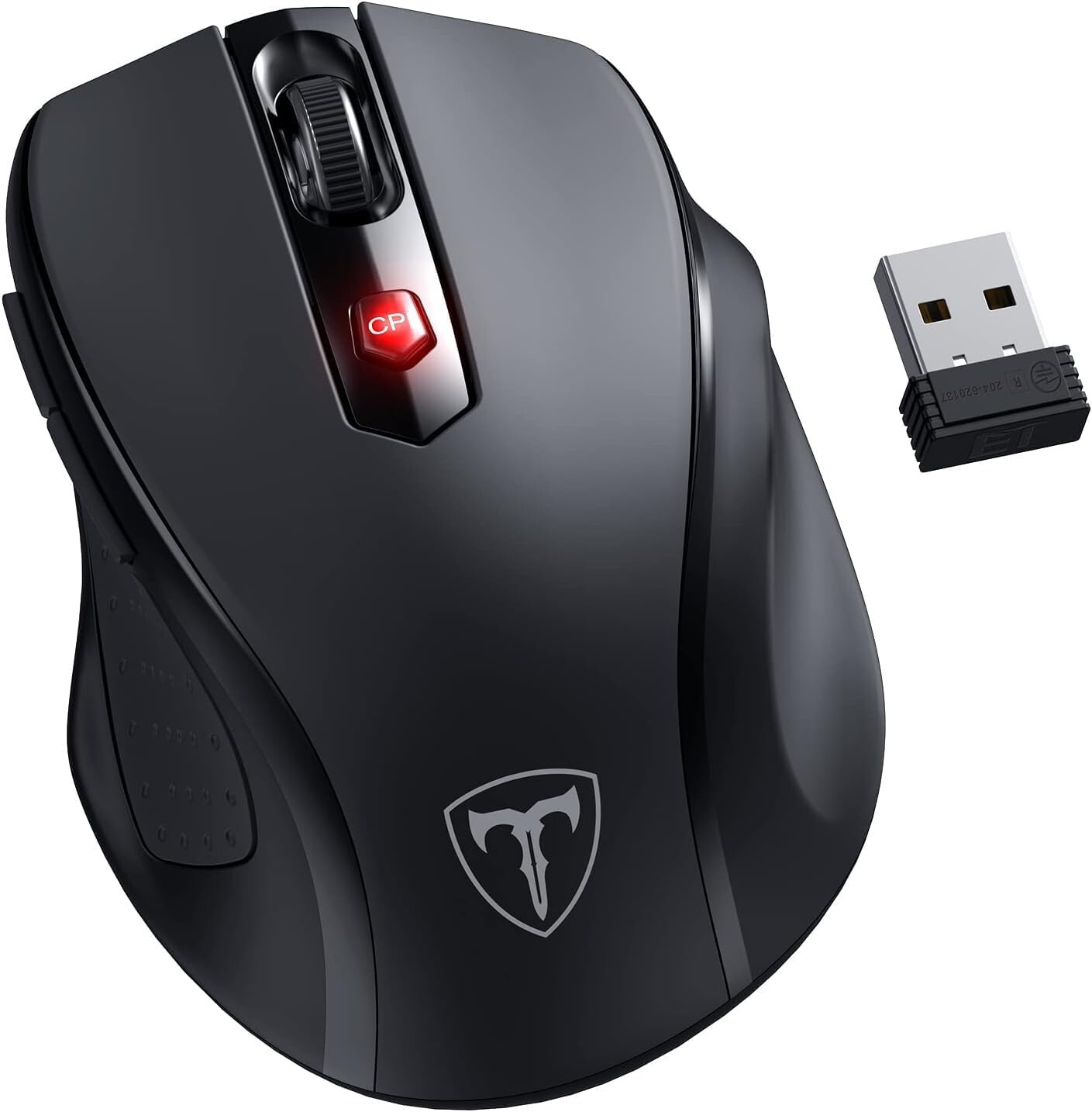Wireless Mouse Ergonomic Cordless 2400 DPI PC Laptop Computer Hotweems D-09 Blac