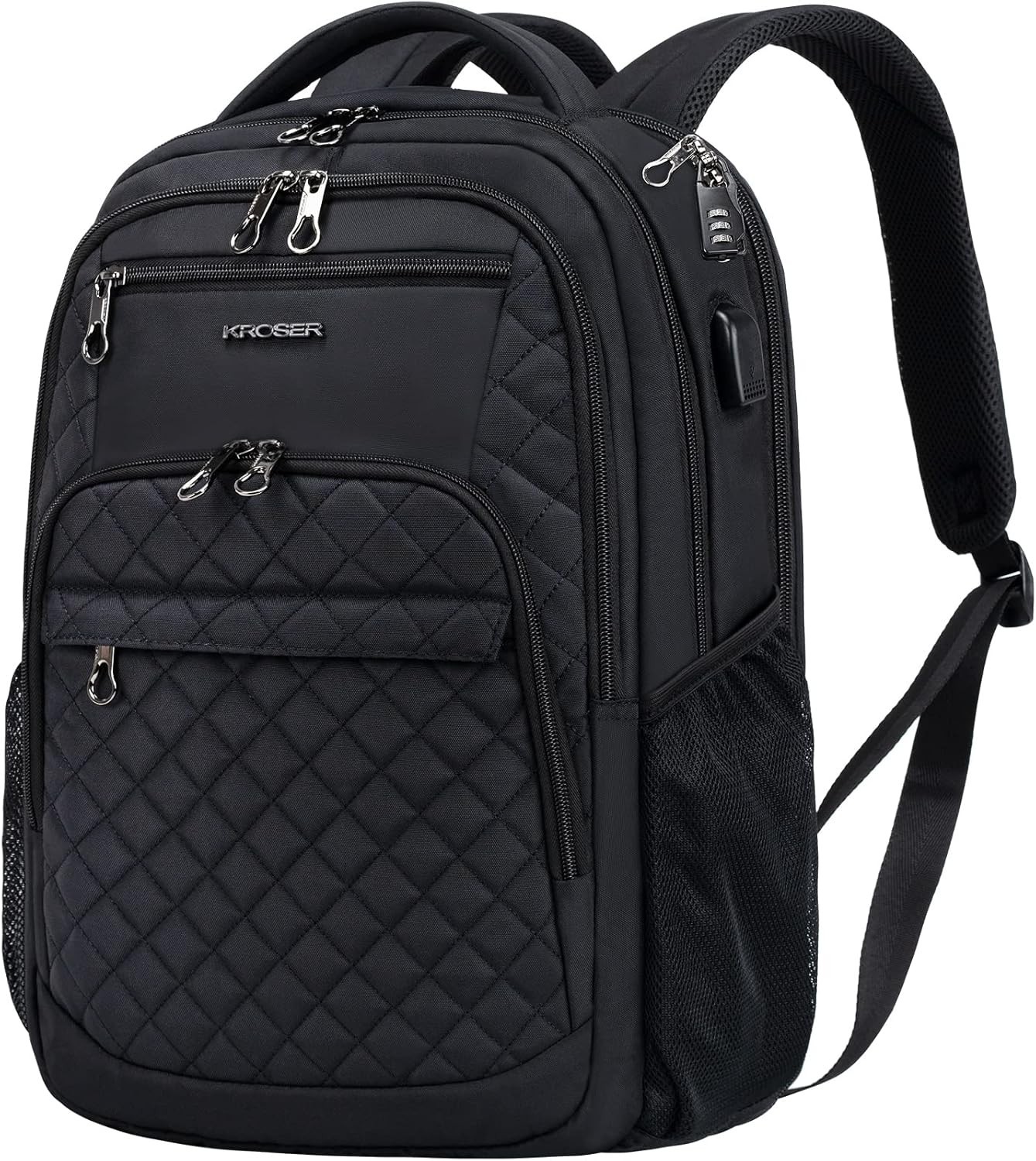 17 Inch Travel Laptop Backpack Large Computer Bag with USB Port RFID Daypack