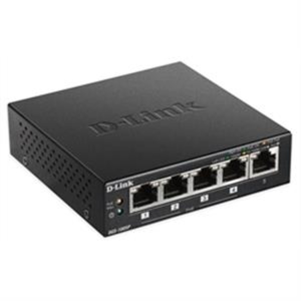 D-LINK SYSTEMS DGS-1005P Unmanaged 5 Port Poe Switch 30W Ports 1-4. 60W Power