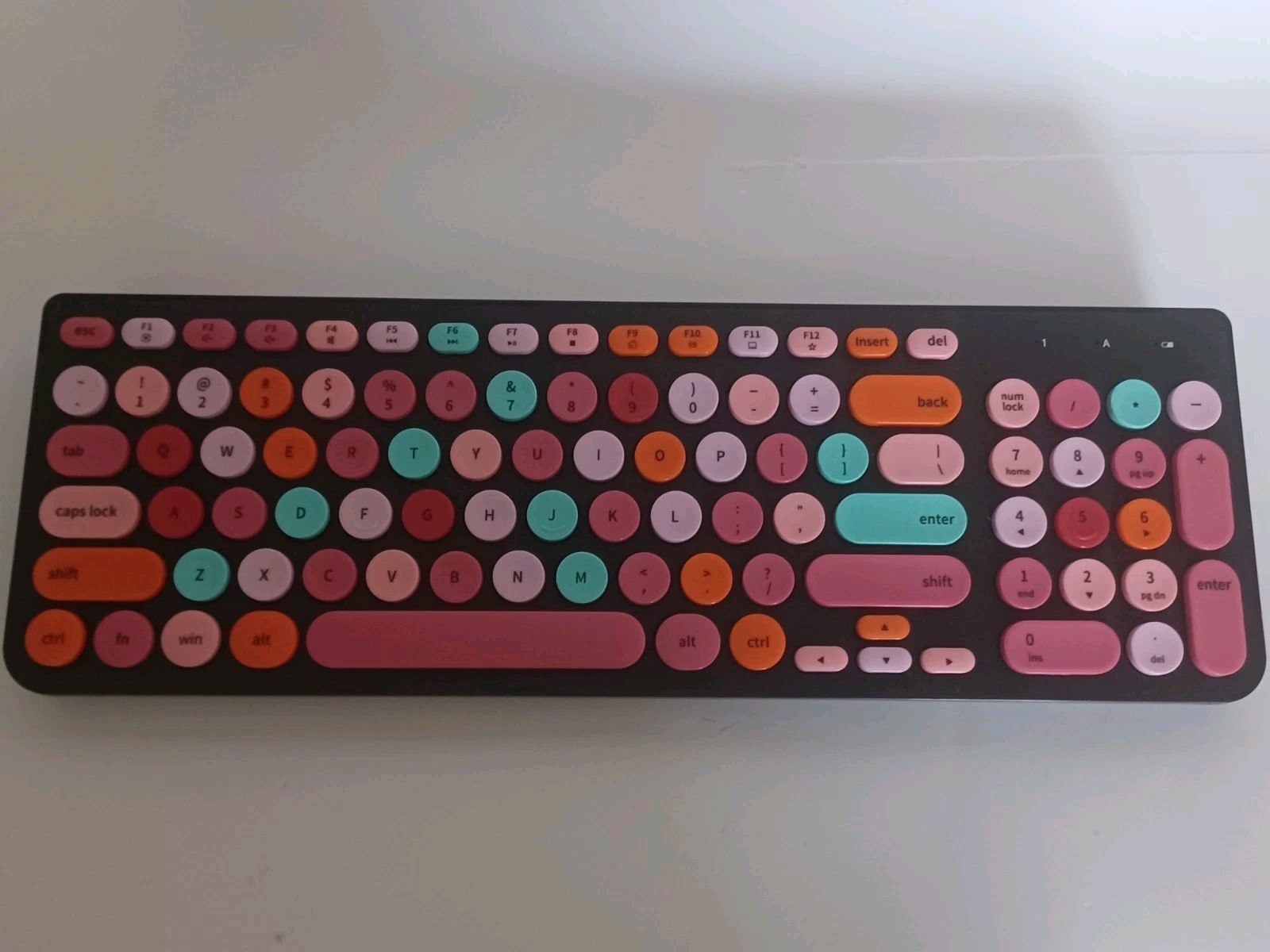 Wireless Keyboard Replacement - GEEZER Watermelon Pink Colorful Round Keycap