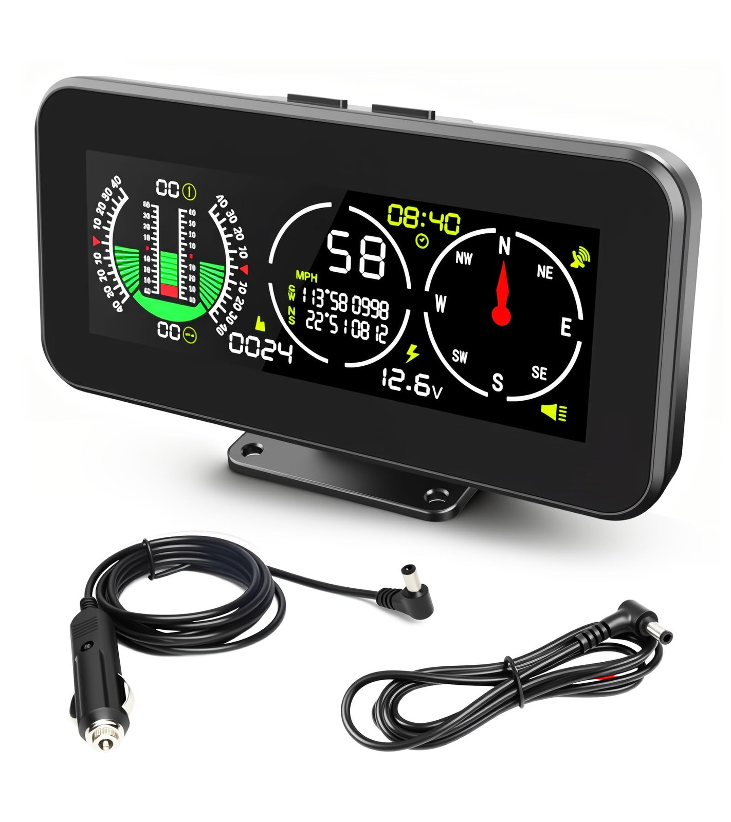 M60 GPS Speedometer for Car, Inclinometer Digital with Compass