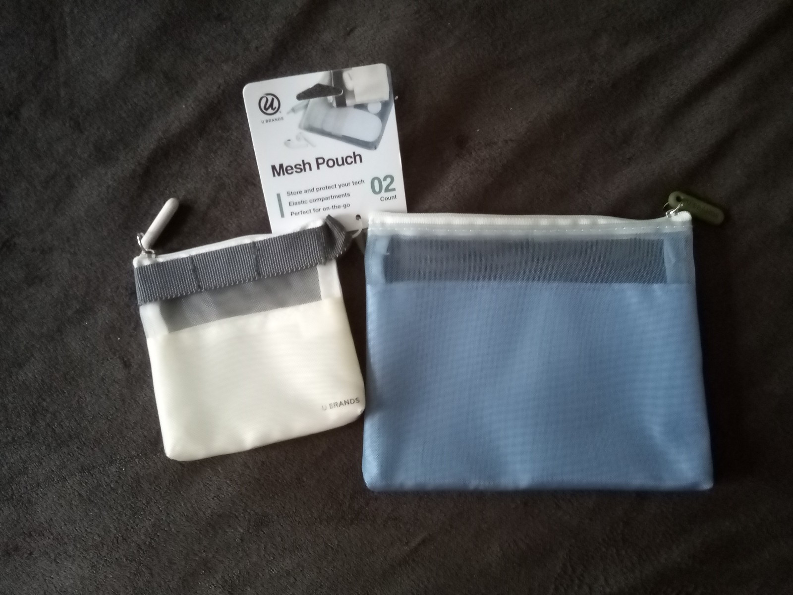 Mesh pouch 2 count U brands store and protect your teach Elastic compartments