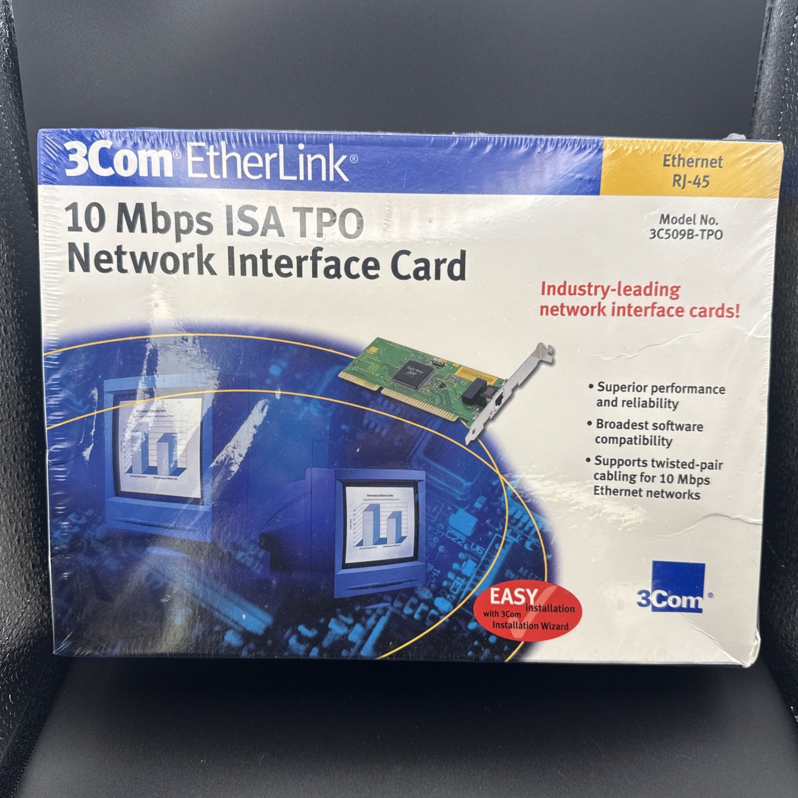 3Com EtherLink 16-Bit ISA 10BASE-T Network Adapter 3C509B TPO BRAND NEW SEALED