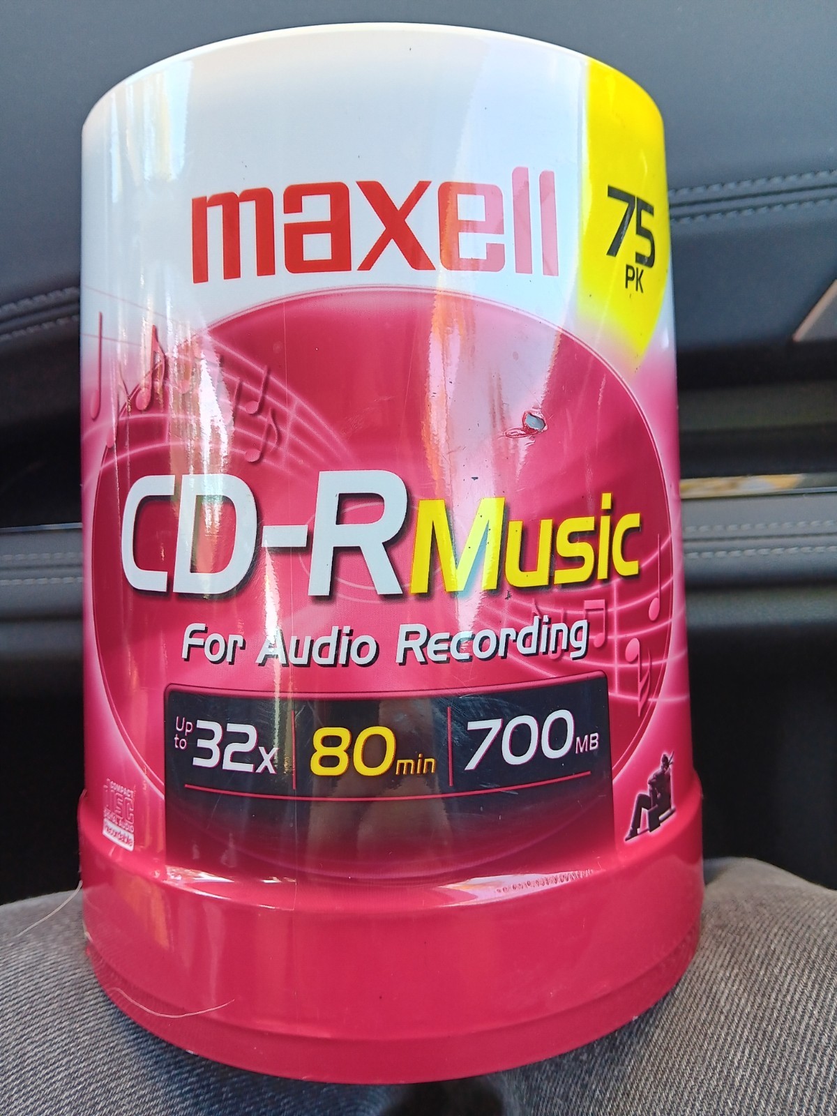 New 75 Pack Maxell CD-R Music Recordable Blank CDs 80 Minute 700 MB 32X Sealed