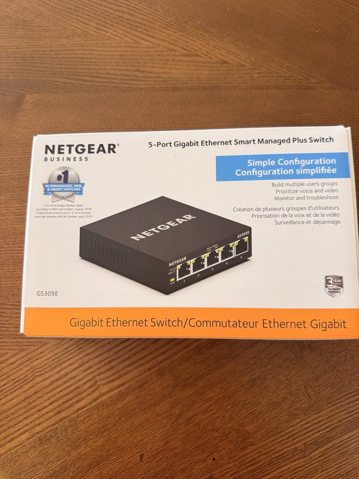 NETGEAR GS305E 5-Port Gigabit Ethernet SOHO Plus Switch