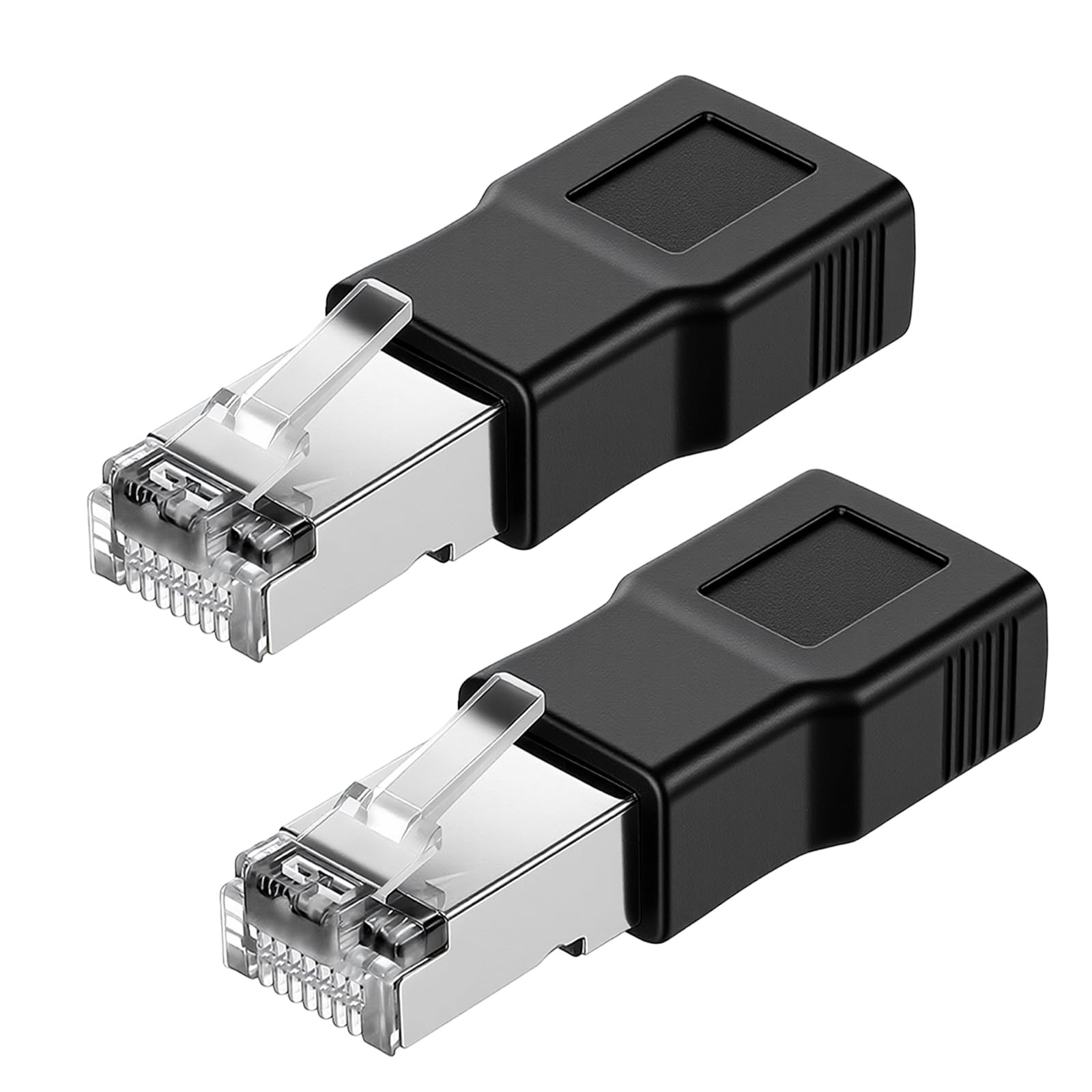 2 PCS Black USB to RJ45 Ethernet Adapter Female Converter Modem Printer