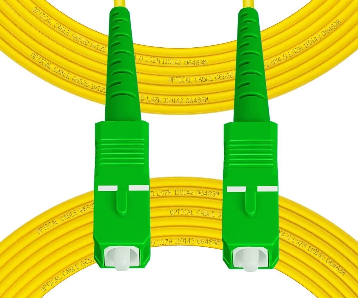 5 PCS OS2 SCA to SCA Fiber Optic Cable Single Mode 1M Armored Simplex 9/125