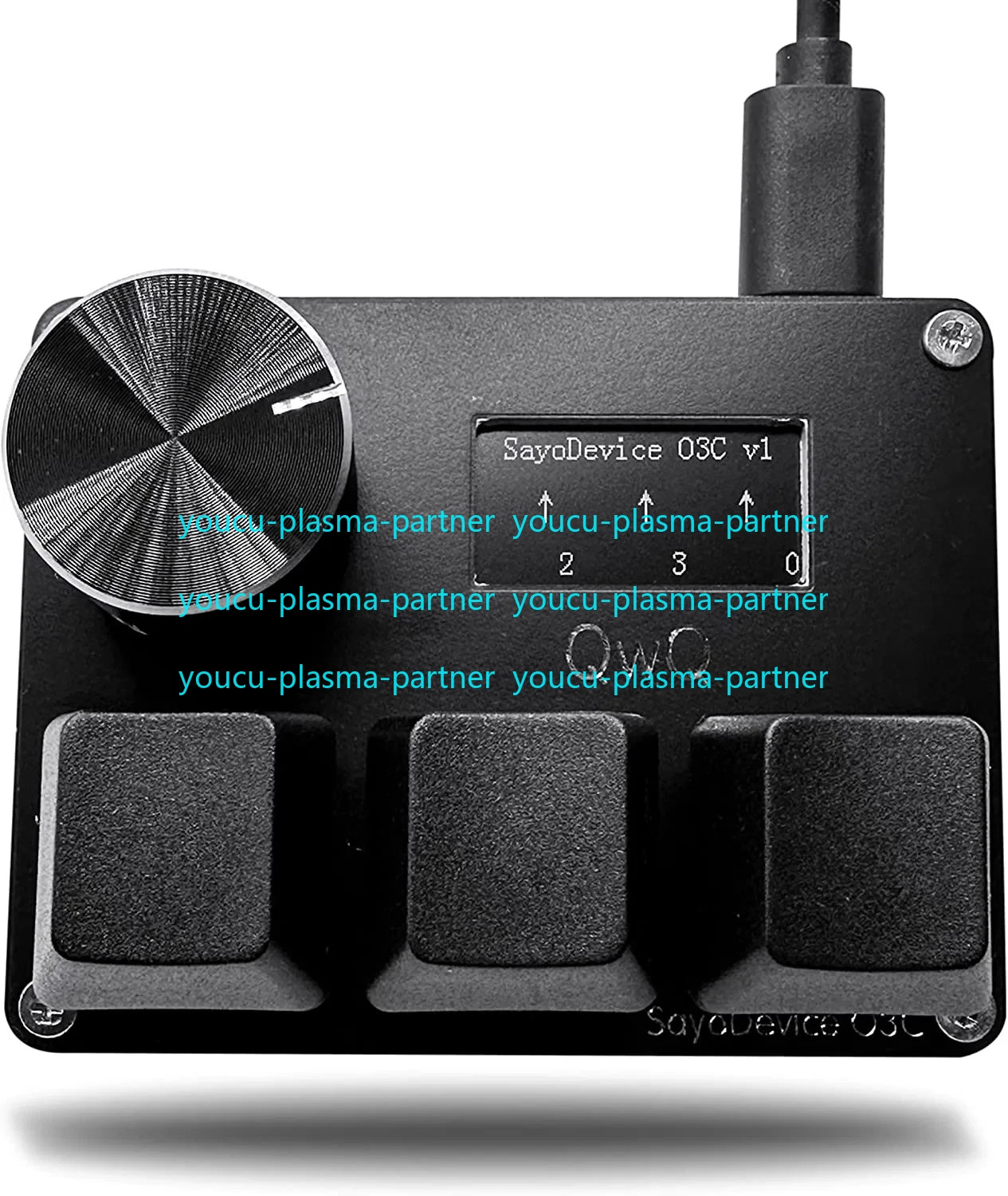 with 0.96-inch IPS Screen SayoDevice 3-Key O3C OSU Rapid Trigger Custom Keyboard
