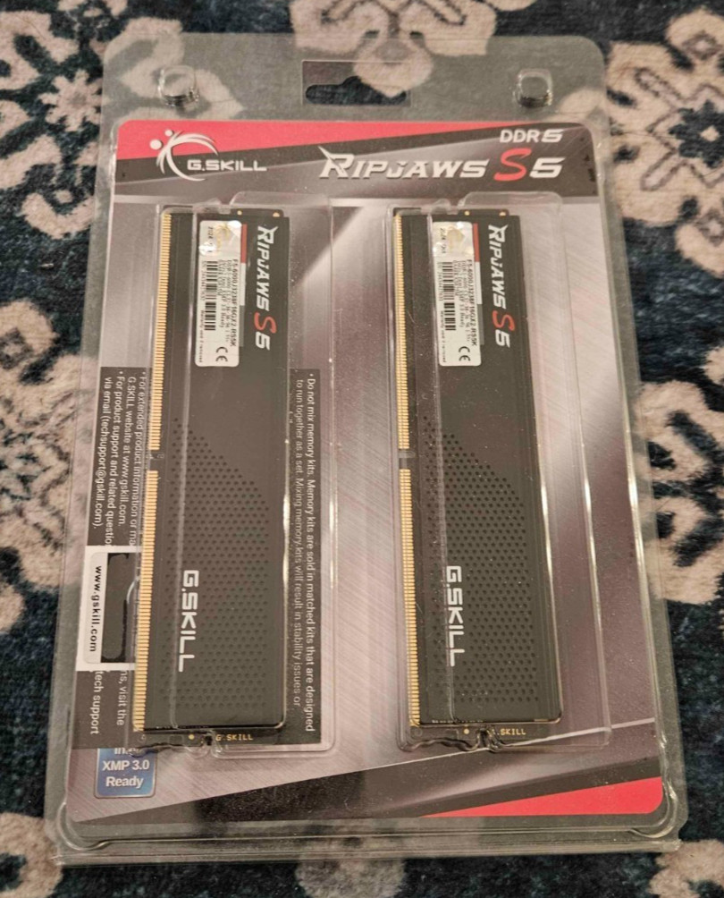 G.Skill Ripjaws S5 32GB DDR5 RAM CL32 F5-6000J3238F16GX2-RS5K