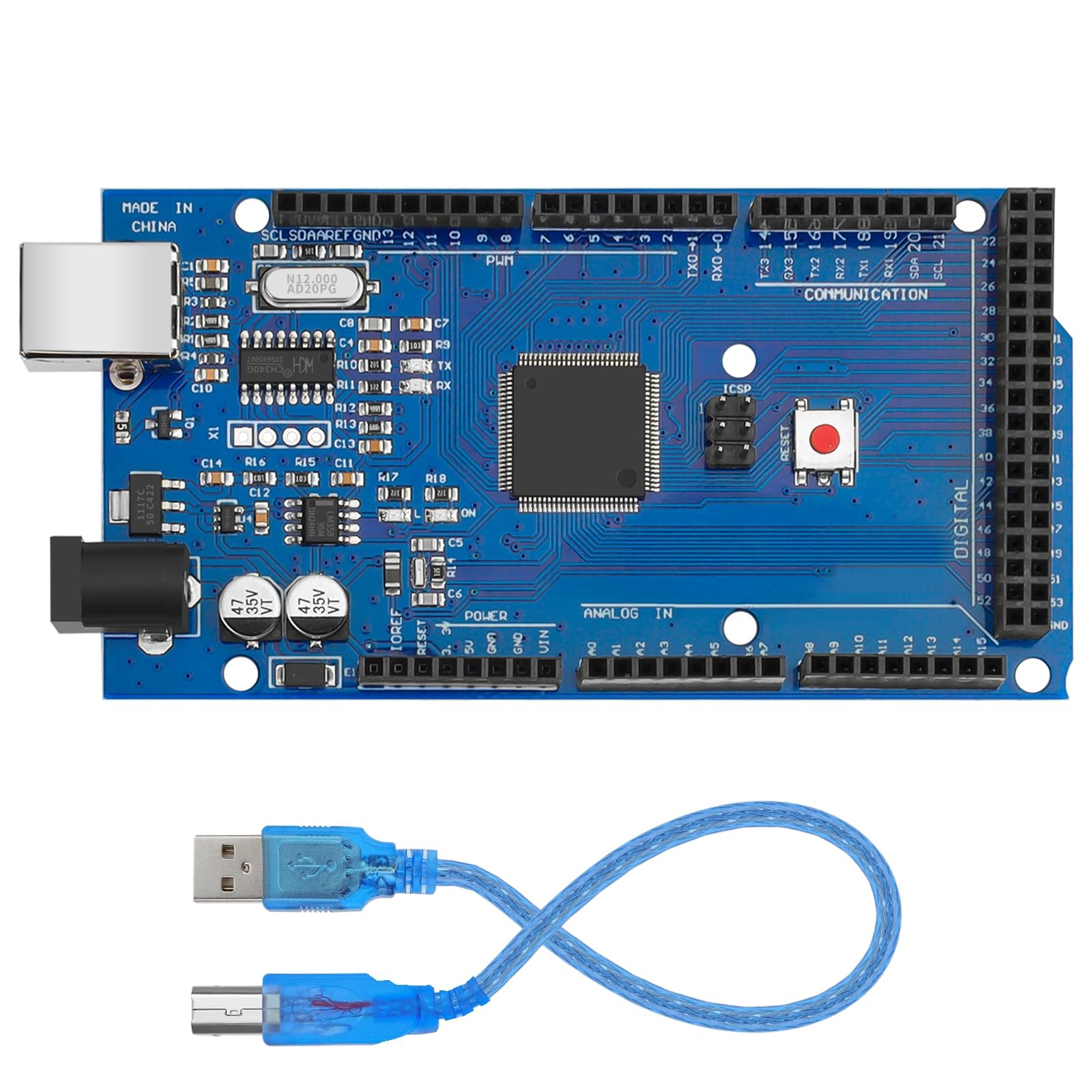 MEGA R3 Board ATmega 2560 with USB Cable, MEGA 2560 R3 Development Board with...