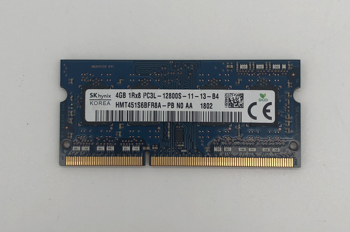 SK HYNIX HMT451S6BFR8A-PB - 4GB DDR3 SO-DIMM RAM - PC3L-12800S - DDR3 LAPTOP 