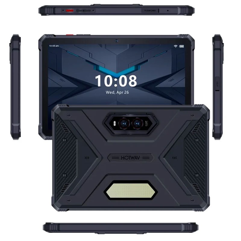 4G HOTWAV R9 Pro Rugged Tablet Phone Android 14 Waterproof Camping Light Unlock