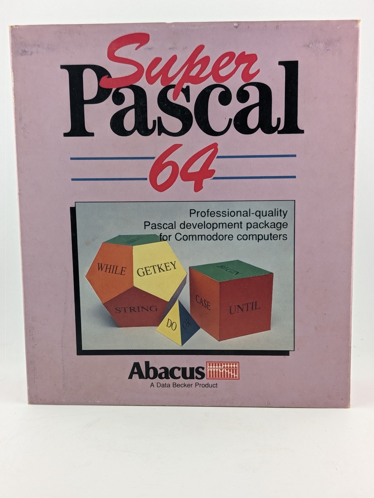 Super Pascal 64 Abacus Commodore 64 C64 Complete Compiler Box Binder Manual Disk