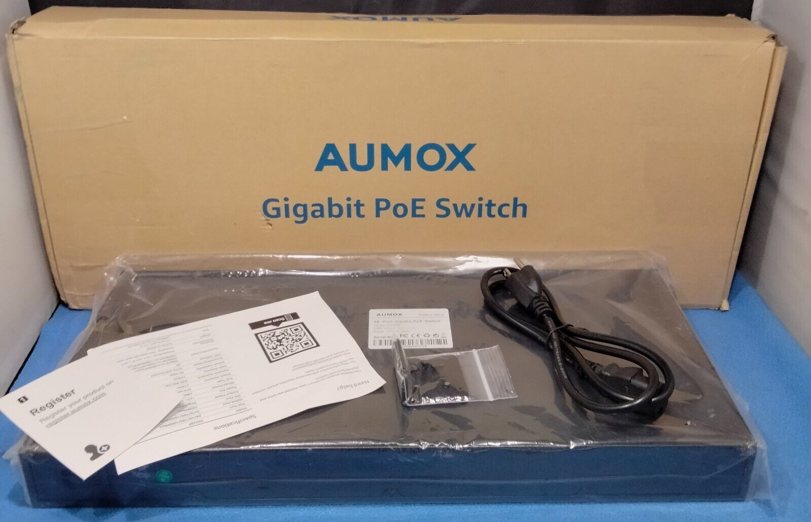 28 Port Gigabit Poe Switch 24 Port Poe Switch Unmanaged 400w - 2 X Uplink Gig aj