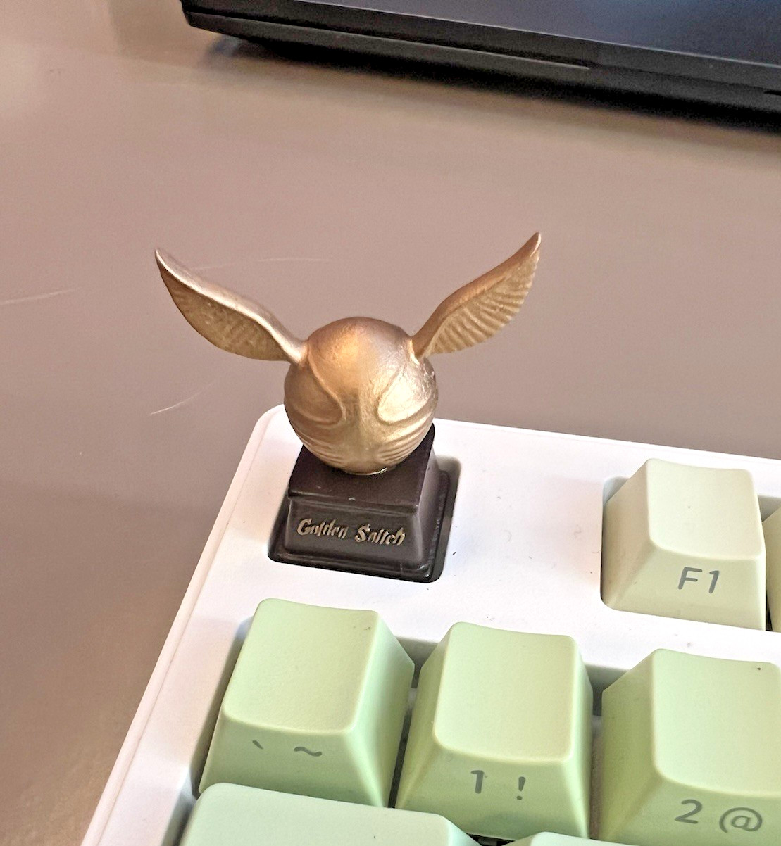 Harry Potter Inspired Handcrafted Keycap - Golden Snitch (spinnable)
