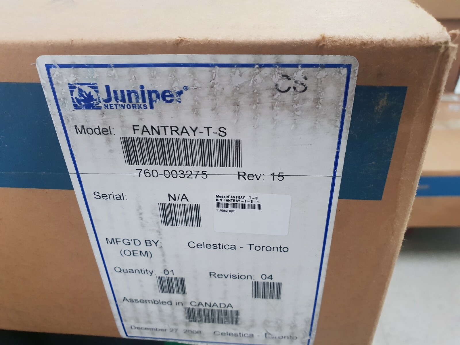 Juniper-NETWORK FANTRAY-T-S 