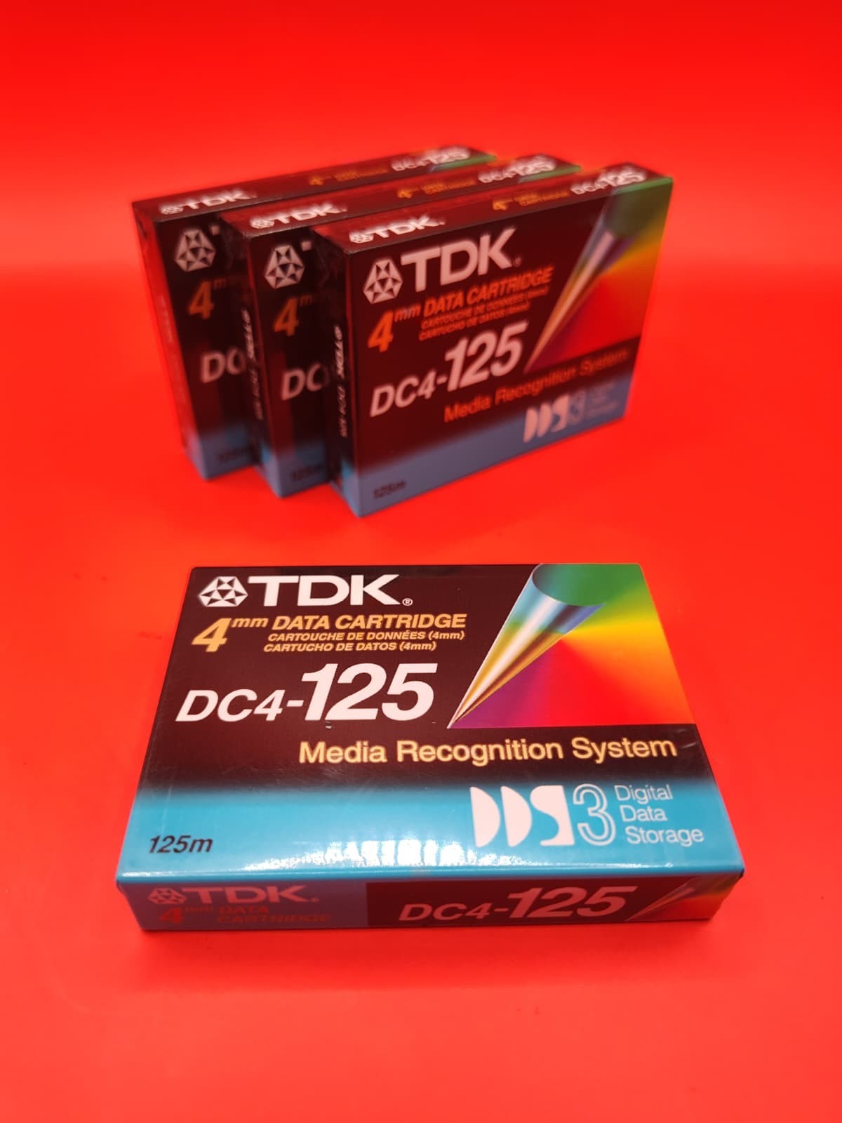 TDK DC4-125 4mm Data Cartridge Media Recogntion System 125m New Sealed 4 Pack