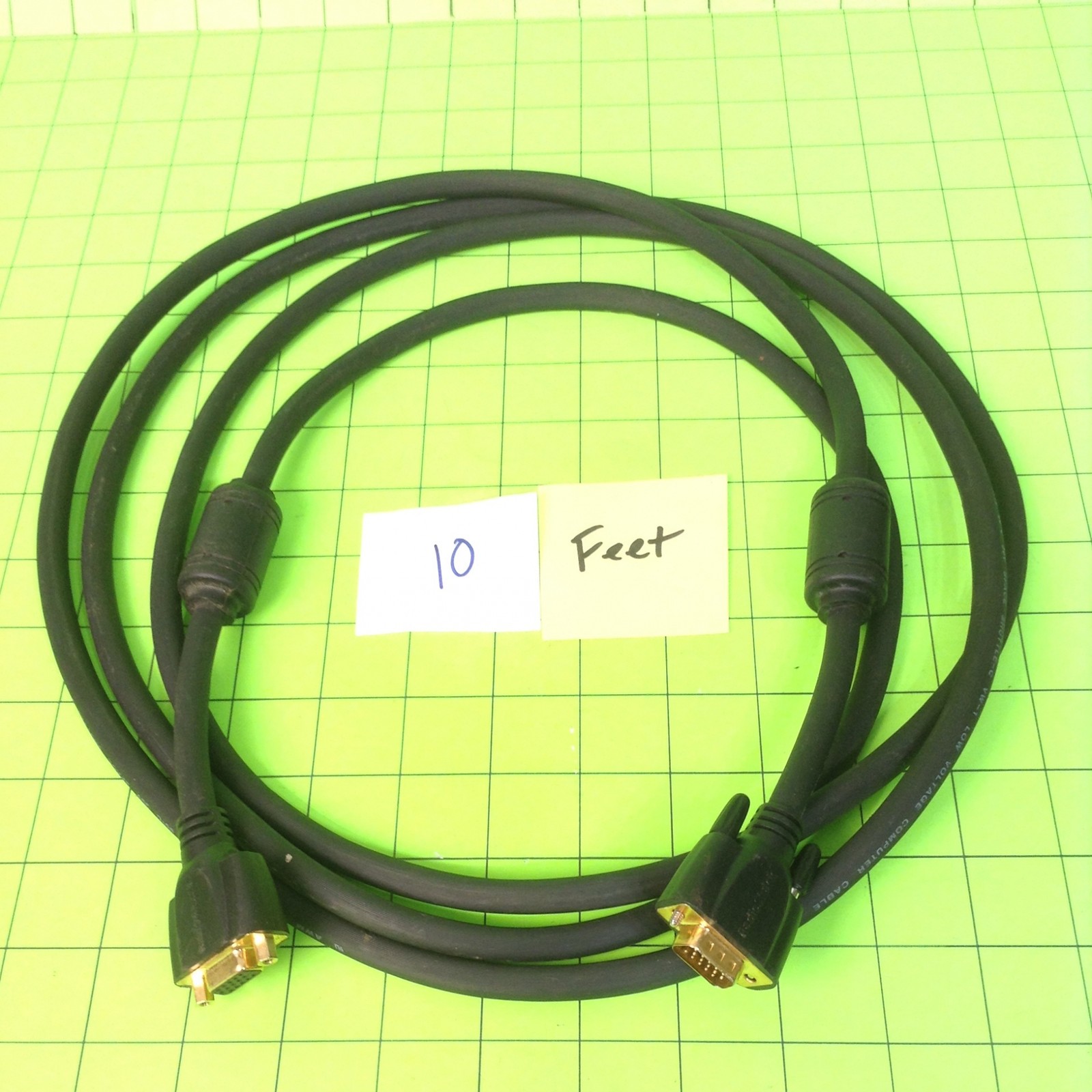 Computer Radio Shack 10FT S-VGA Extension Cable Cord (Gold Plated)