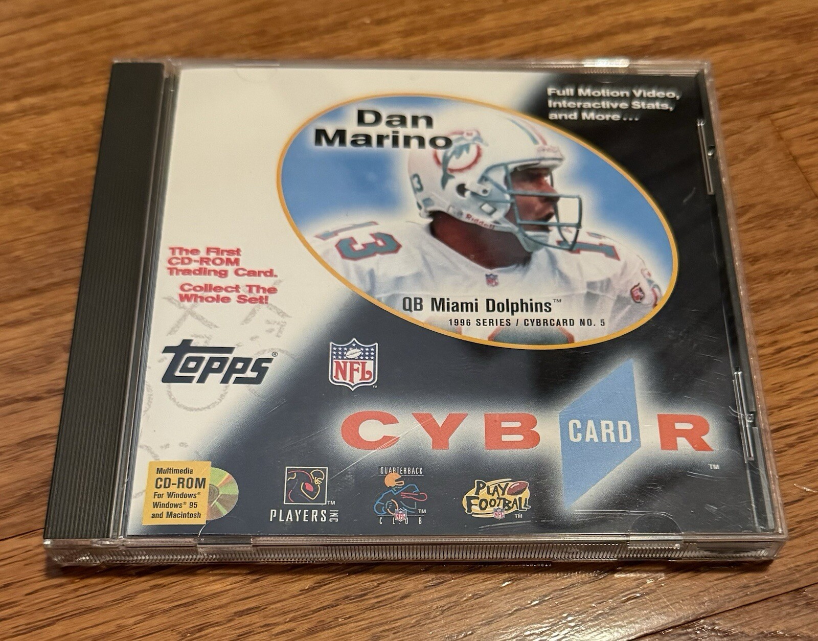 Dan Marino Topps Cybercard CD Digital Trading Card 1996 First Edition CD-Rom 