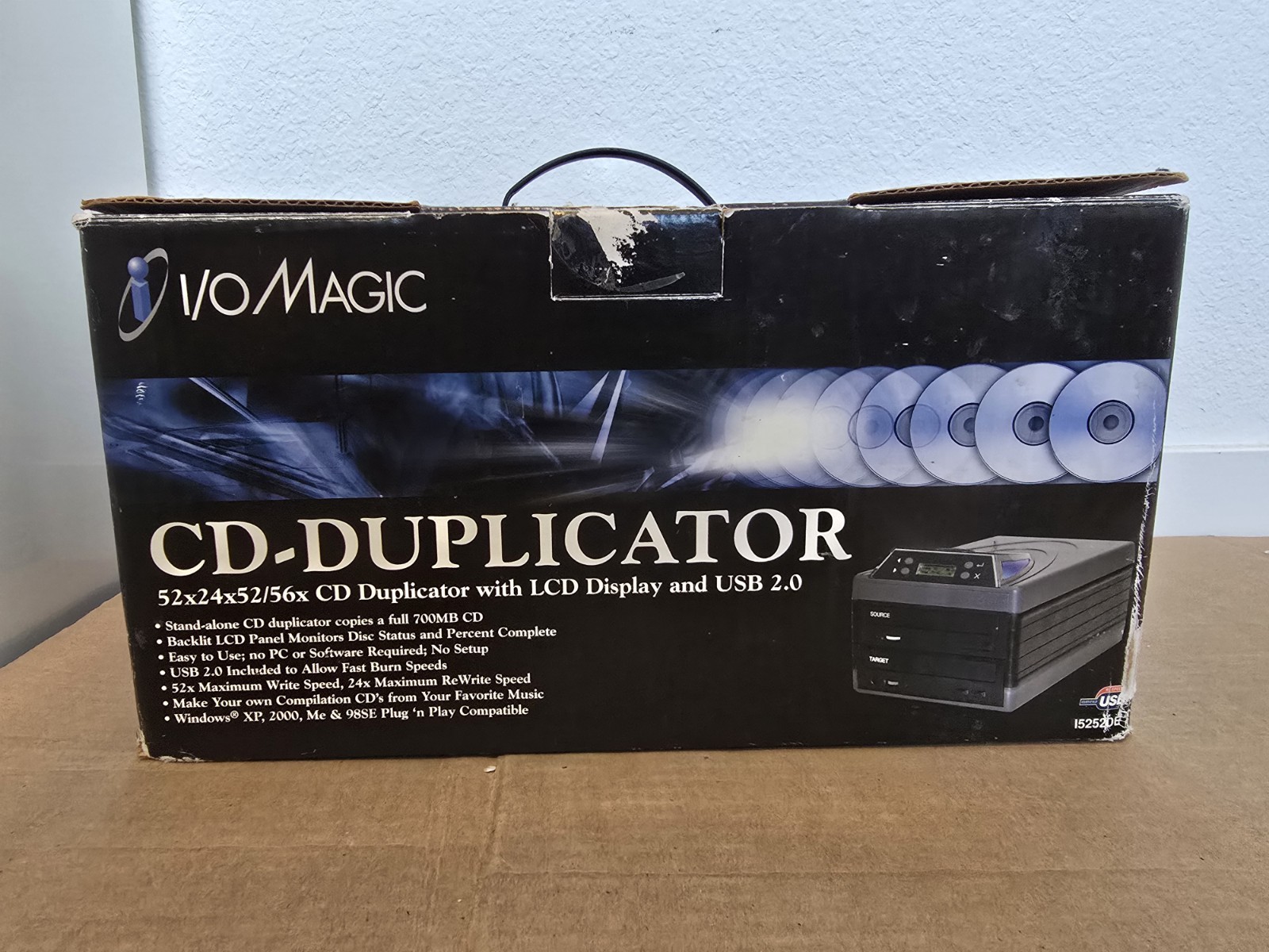 I/O Magic IOM-DM2 CD Duplicator 2 Drive Optical USB 2.0 52x Open Box