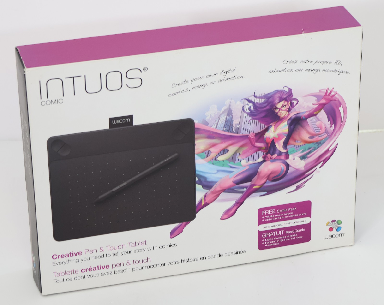 Wacom Intuos comic Creative pen & Touch Tablet CTH-680 PC Complete in Box