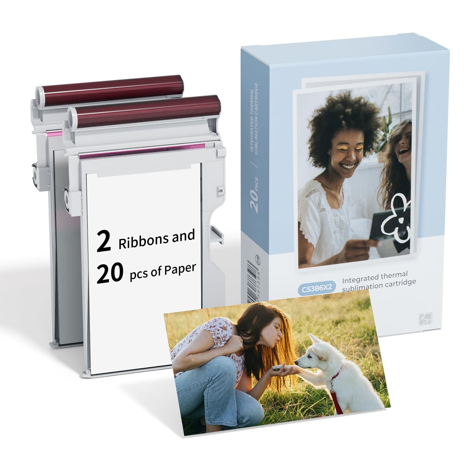 2x3" -piece Photo and Color Ribbon Cartridge Refill? (20 Sheets)