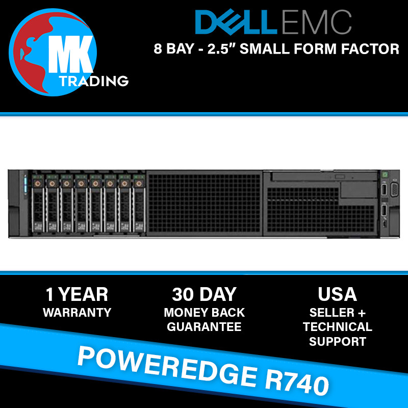 Dell PowerEdge R740 8B SFF 2U Server -V1- Choose CPUs/RAM/Drives - Wholesale
