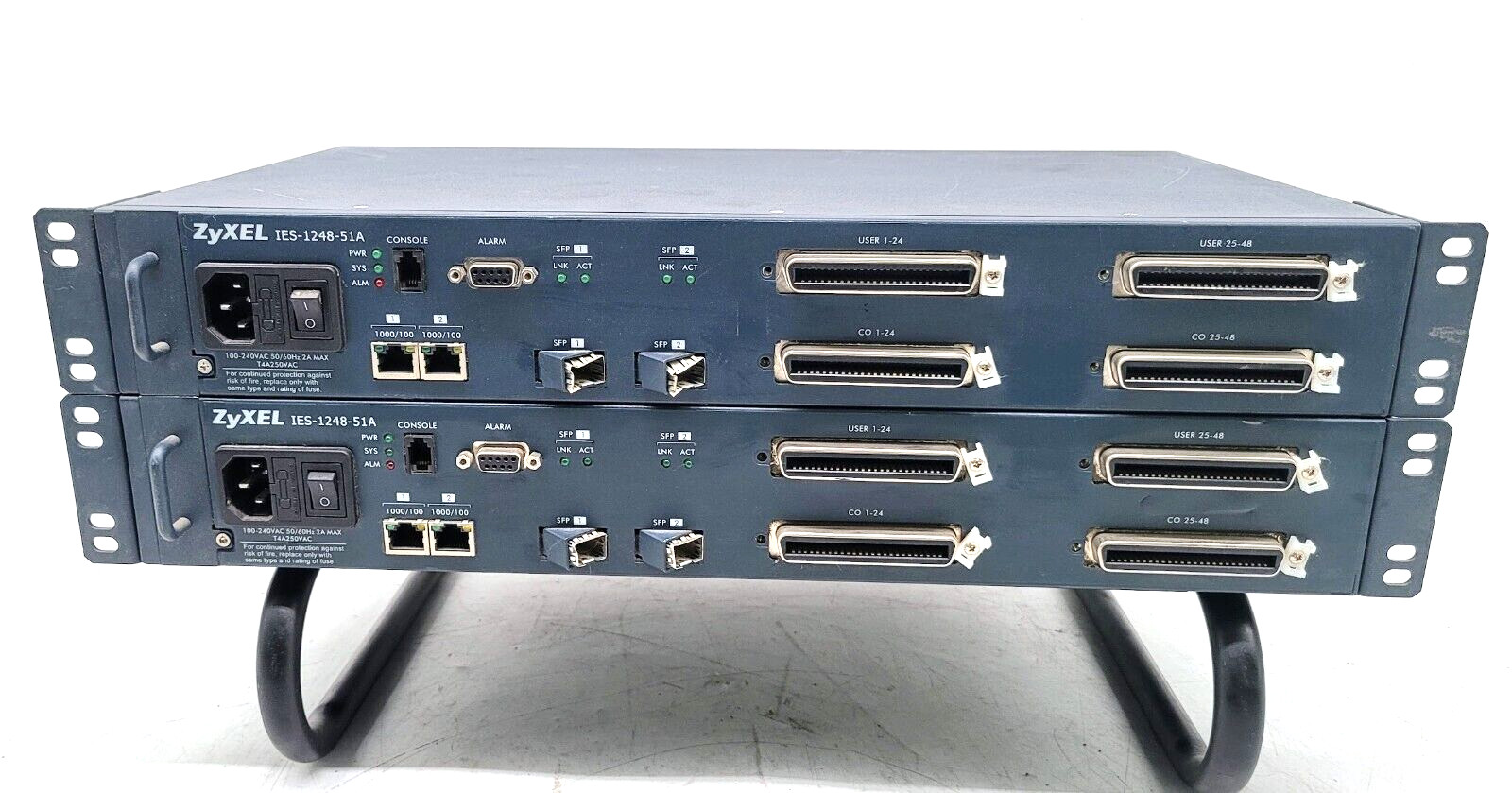 LOT OF 2 ZyXEL IES-1248-51A Switch