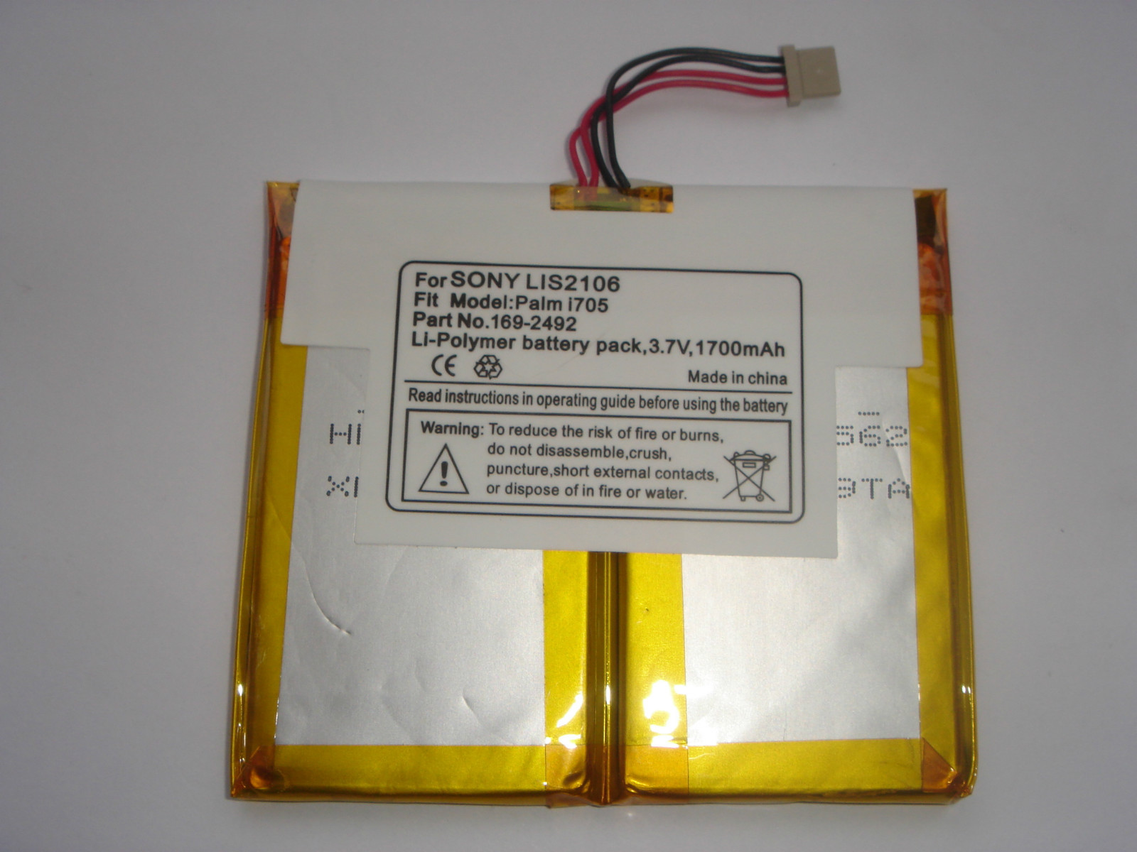 LIS2106 Battery 169-2492 For Palm I705 Sony Tungsten C Tungsten W Battery ACCU