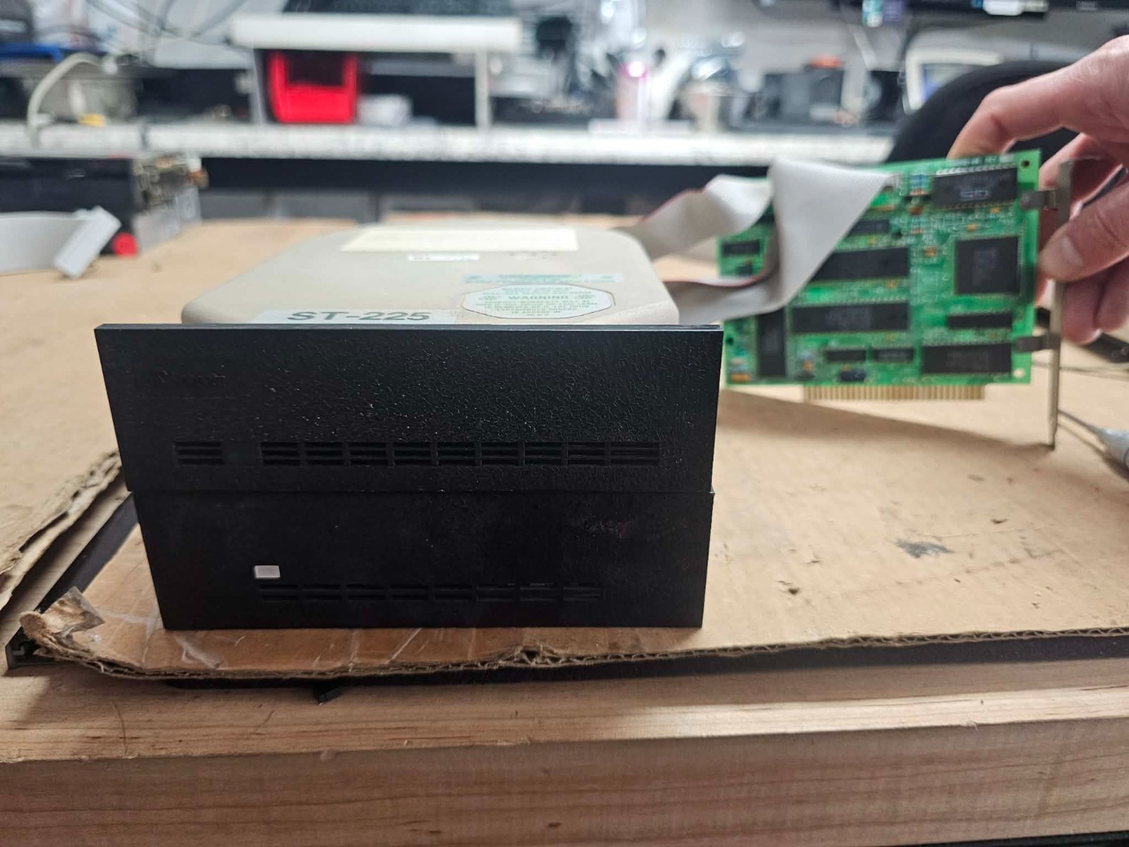 IBM PC AT XT VINTAGE RETRO MINISCRIBE & ST225 5.25" MFM HARD DRIVE & Controller