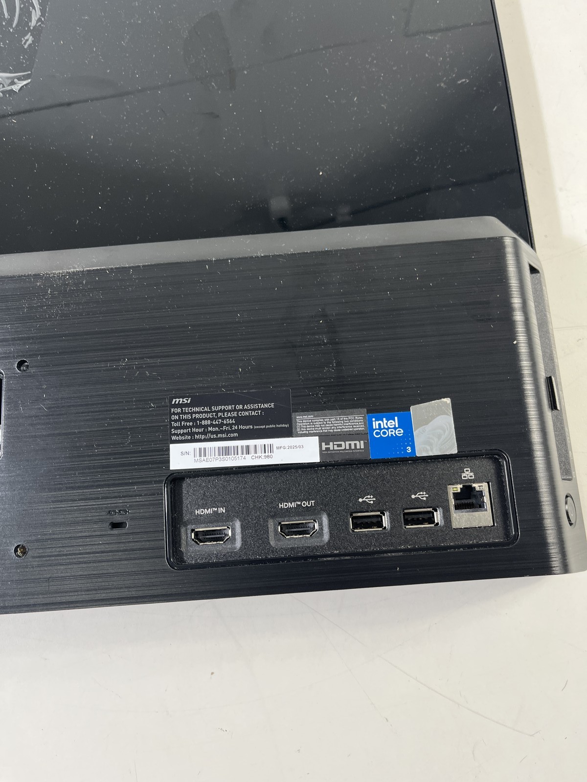 MSI Modern AM242TP AIO Desktop Core 3-100U 8GB 512GB M.2 NVMe SSD
