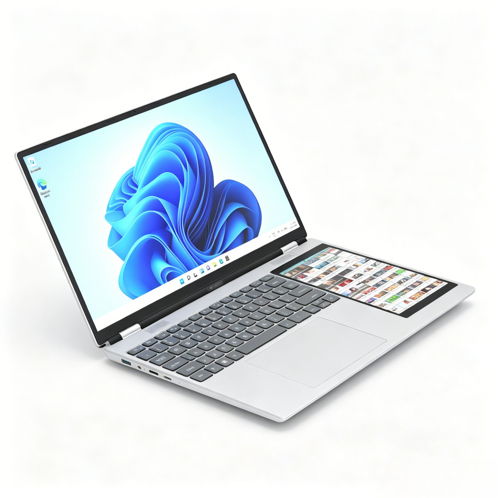 Intel N150 Dual-Screen Notebook 15.6"+7" 16GB DDR4 Windows11 Face ID New Design