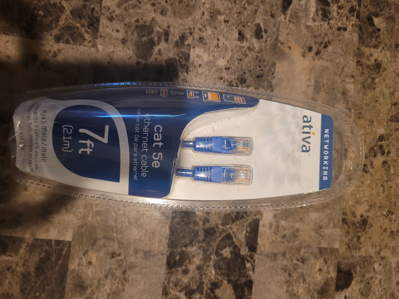 Ativa Cat 5e Ethernet Cable 7 ft. RJ45 Male / Male NEW