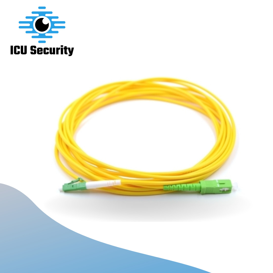 LOT OF 5 - 10M Single Mode Fiber Cable LC/APC to SC/APC Simplex 9/125µm 1.6mm