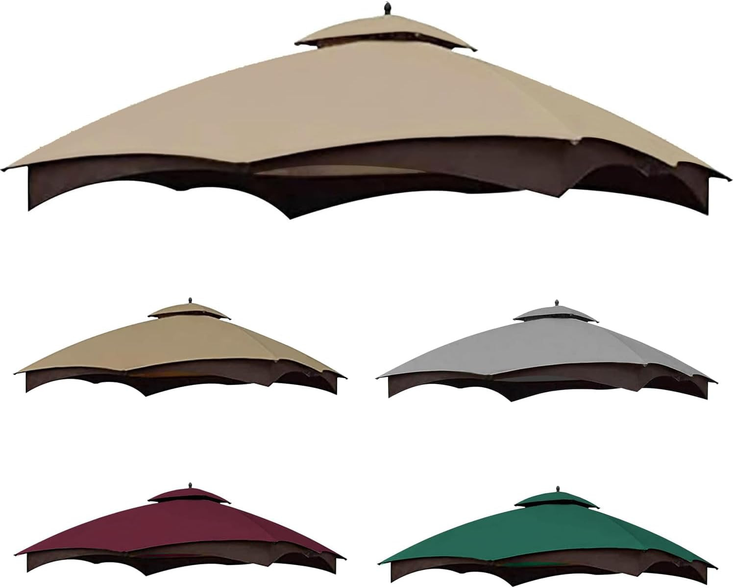 Light Beige Replacement Top Compatible with Lowe'S Allen Roth 10X12 Gazebo Model