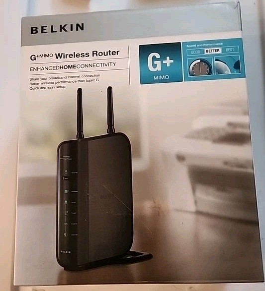 Belkin G+ MIMO Wireless Router Enhanced Home Connectivity F5D9231-4 2008