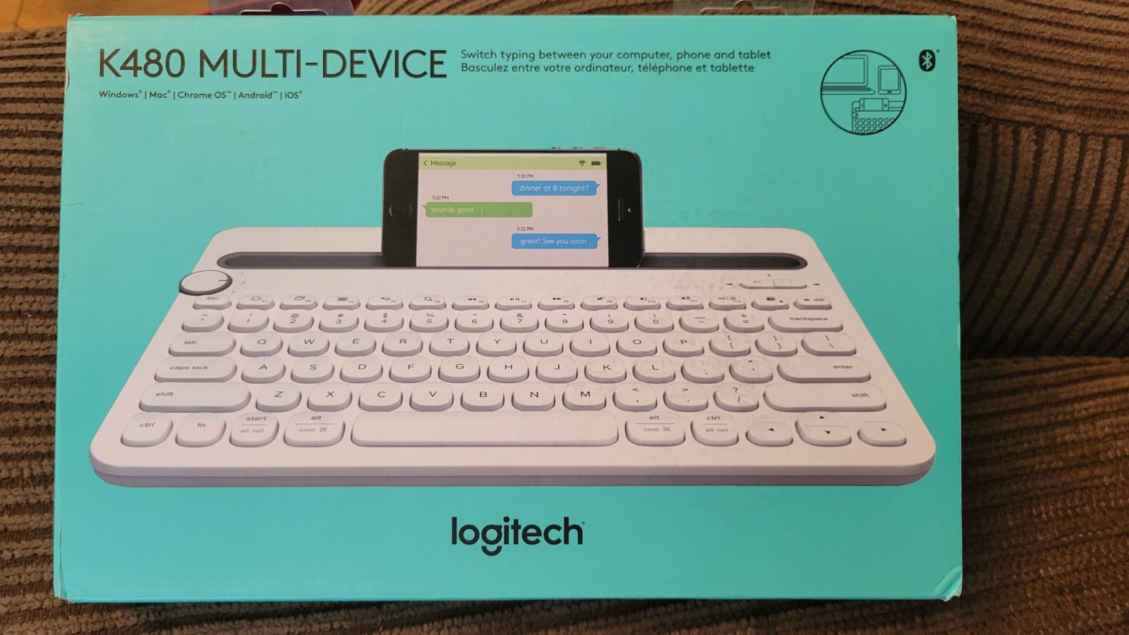 Logitech Keyboard K480 Clavier Bluetooth Wireless ForWindow/Mac/Android Limited
