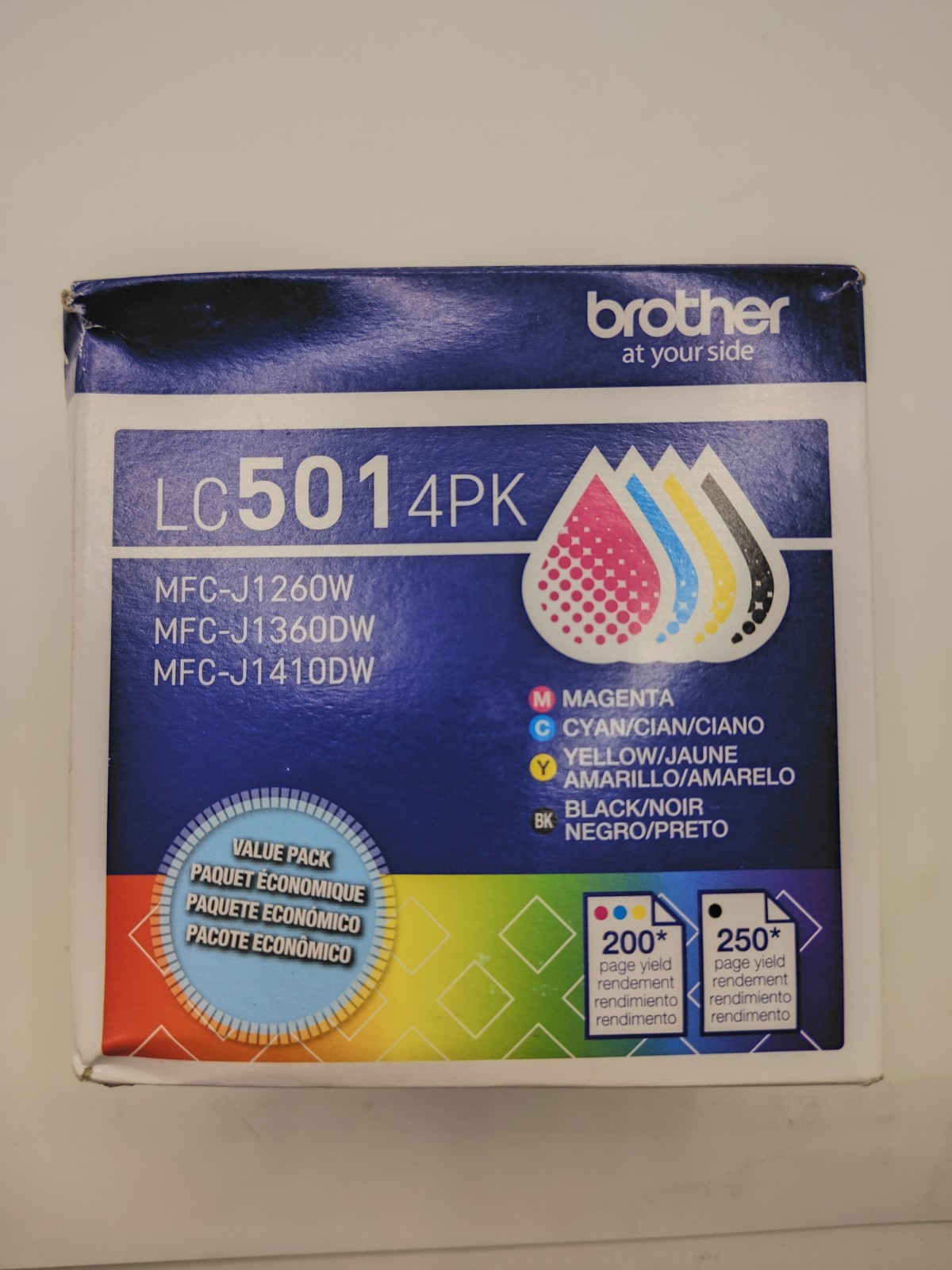 Brother LC501 4 pack (4-Pack) Standard Yield Ink Cartridges 1045