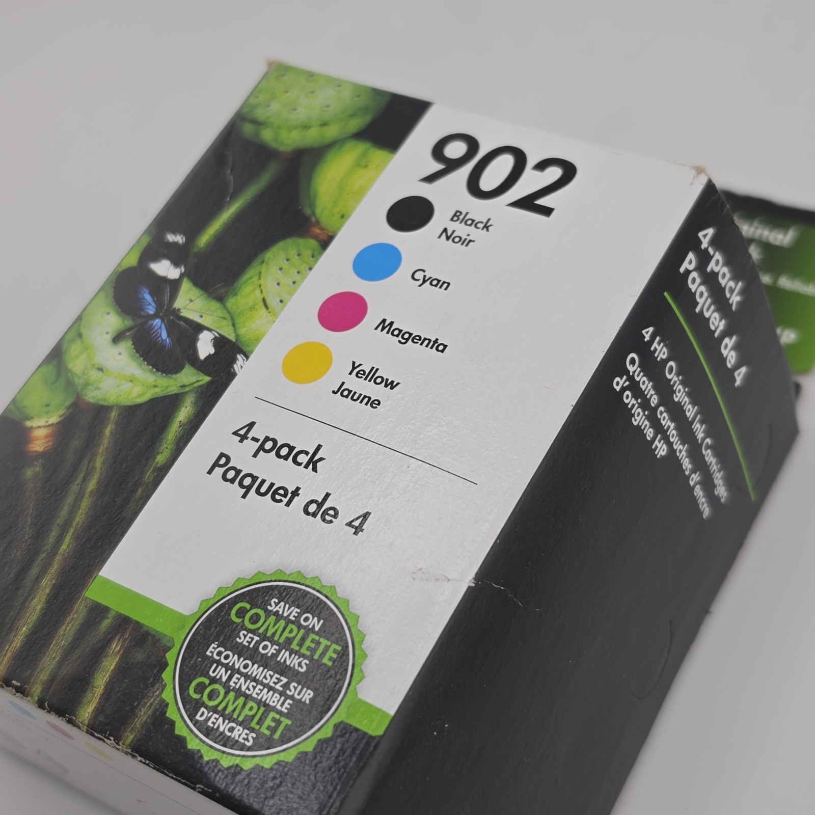 Genuine HP 902 Black Color 4 Pack Ink Cartridge OEM Expired 2022